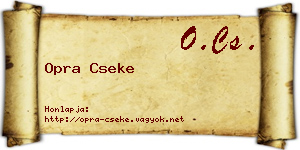 Opra Cseke névjegykártya